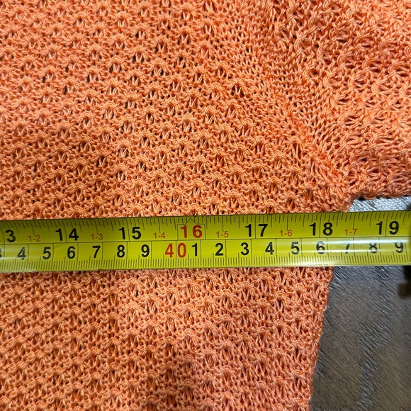 Calvin Klein Orange Knit V-Neck Sweater - Picture 6 of 11